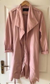 ————--Ružový plášť/trenčkot Vero Moda M/38, 5 E——— - 7