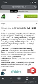 Predám elektrické autíčko Audi RS Q8 - 7