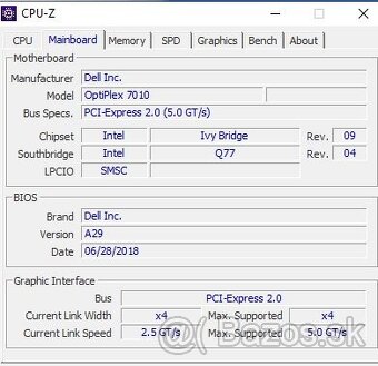 Predám PC DELL 7010 SFF /i7-3770, 4x3.40GHz/ 1024GB HDD/ 32 - 7