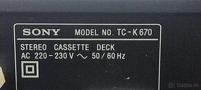 SONY TC-K670 Tape deck 3 HEAD - 7