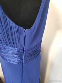 Dlhé spoločenské modré šaty - Veľkosť L - 7
