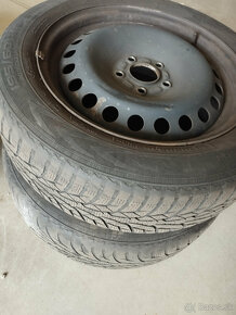 Plechove disky 5x108 R16 + 2 ks zimna pneu 195/60 R16 - 7