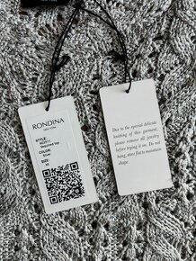 RONDINA - strieborný trblietavý luxusný sveter - NOVÝ - 7