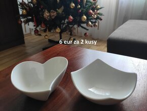 Poháre - misky - ružový porcelán - sklo - 7