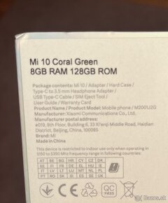 Predam telefon Xiaomi Mi 10 5G (8/128 GB), farba Coral Green - 7