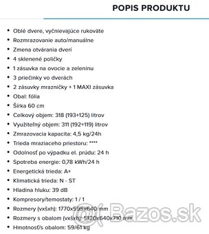 Chladnička Whirlpool 177cm, ZÁRUKA - 7