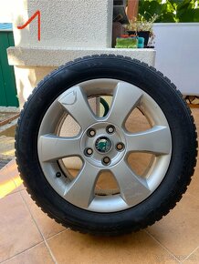 Alu disky 5x112 orig.škoda,pneu 205/55r16 - 7