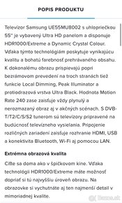 Predam 4K UHD LED TV Samsung UE55MU8002, 55" - 7