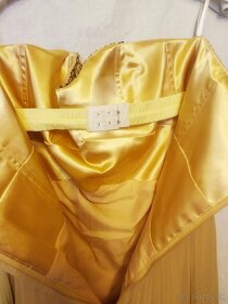 Spoločenské šaty S71 - dlhé, zlaté, veľ. 36/38 - 7