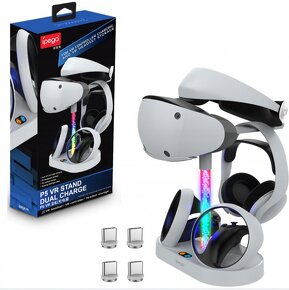 PlayStation VR2 + Ipega Nabíjacia stanica + 2 Hry PS5 VR2 - 7