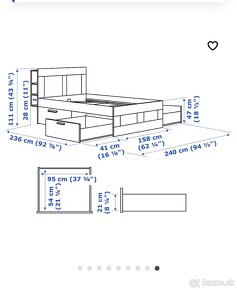 Ikea Brimnes manželská posteľ 160x200 cm - 7