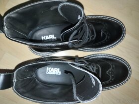 Kožené workery KARL LAGERFELD Stiefel PATROL veľ.41 originál - 7