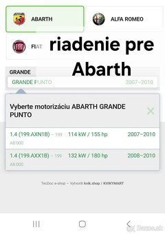 Riadenie Fiat, Alfa Romeo, Abarth - 7