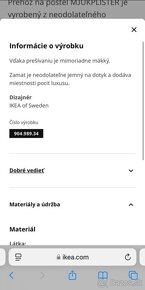 mjukplister deka ikea posteľná prikryvka ikea luxusná 180x25 - 7