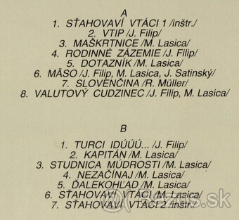 STAHOVAVI VTACI LP prve vydanie 1990 - 7