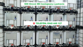 Predám potravinárske ibc kontajnery 70L 300L 600L 800L 1000L - 7