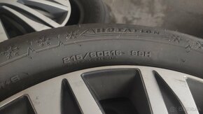 Predám zimné pneu Dunlop, sada 4 ks, 215/60/R16 - 7