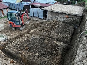 Zemné a výkopové práce, Minibager, nákladná doprava bager - 7