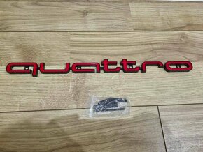 Audi QUATTRO napis logo do masky - 7