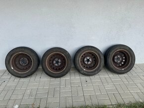 Zimné gumy Continental a plechové disky 185/65 R15 - 7