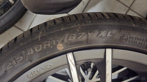 215/40 r17 kompletna letna sada  Opel 4x100 r17 - 7