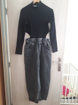 Denimovy baggy overal Zara - 7