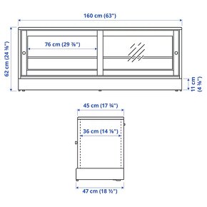 IKEA TV skrinka HAVSTA biela - 7