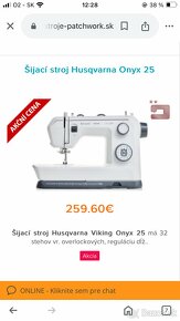 Husqvarna Onyx25- Nový šijací stroj - 7