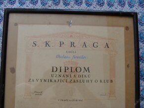 vojnová Š.K. PRAGA - 3x LEGITIMÁCIA + DIPLOM - Protektorát - 7