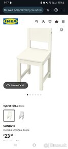 Detský stolik v55š60xh45 a stolička biela Ikea - 7