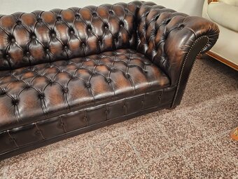 CHESTERFIELD ŠTÝL,DVOJFAREBNÁ KOŽENÁ - 7