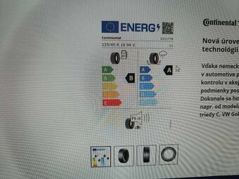 Predám pneumatiky Continental PremiumContact 6 235/45/r18 XL - 7