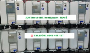 ☎️☎️☎Potravinárske IBC kontajnery 300L 600L 1000L pitná voda - 7