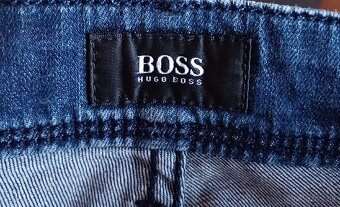 Hugo Boss modré regular fit streč - 7