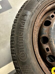 Zimné gumy 185/60 R15 + plechače škoda fabia - 7