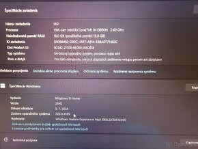 Herný Notebook MSI Katana 15 RTX 4070, I9 - 7