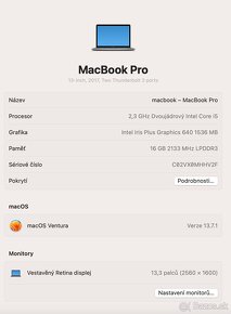 Macbook PRO 13, 16GB RAM - 7