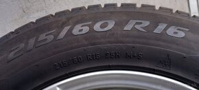 Hlinikove disky 5x112 r16  zimne pneu 215/60 r16 - 7