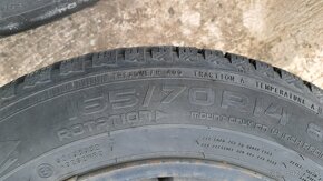 Zimne gumy 165/70 R14 81t s plechacami  4x98 - 7