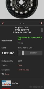 Nové plechové disky Opel 5x108 r16 - 7