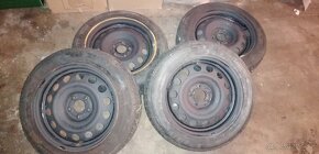 4 plechove disky R16 5x108 + skrutky + 8 pneu na dorazku - 7