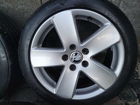 17" ALU 5x112 orig VW Volkswagen + letné pneu Barum 225/45 - 7