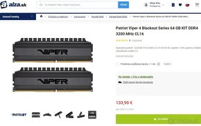 Patriot Viper 4 Blackout 64GB/ 3600,Crucial Ballistix_Zaruka - 7