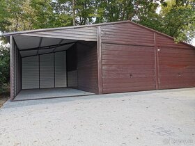 Plechová garáž, moderná plechová garáž 3x5m - 7