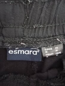 Krásne bledohnedé Bershka -  čierne letné nohavice Esmara - 7