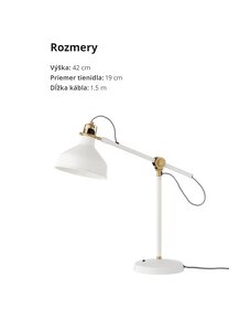 Ikea RANARP pracovná lampa - 7