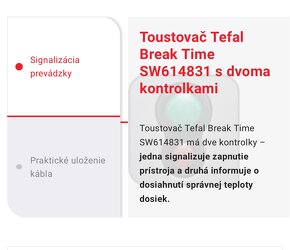 Toustovač Tefal BREAK TIME SW614831 - 7