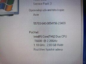 predám Acer extensa 5635 / 4gb ram / 250gb hdd / Windows xp - 7