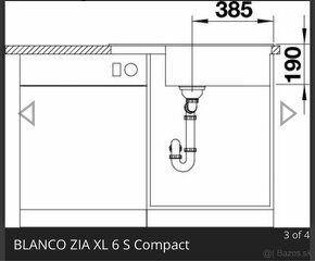 Kuchynský drez BLANCO ZIA XL 6 S Compact - 7