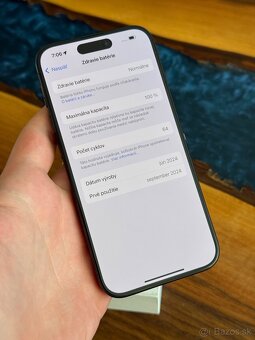 iPhone 15 Pro 256gb 100% bateria top stav - 7